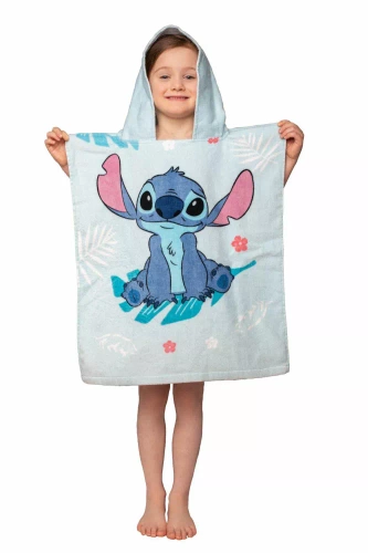 Lilo and Stitch Рушник-пончо з капюшоном Jf24 Disney Jerry Fabrics, - Ліло і Стіч, дитячий рушник