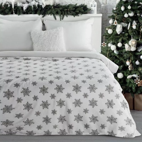 Новорічне покривало Blink Зірки Eurofirany,- сріблястий