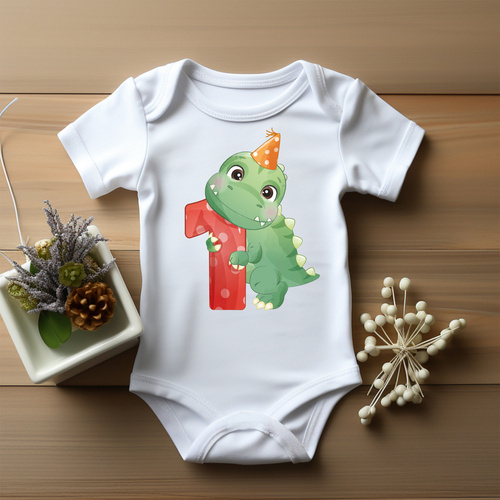 Дитяче боді "ROCZEK для хлопчика, динозавр, одиничка" Moocha, - білий