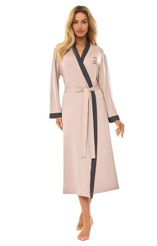 Довгий жіночий халат 2505 L&L, - бежевий