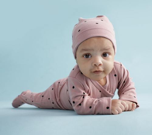 Шапка для дівчинки Tres Bien Pinokio, - рожевий/горошки