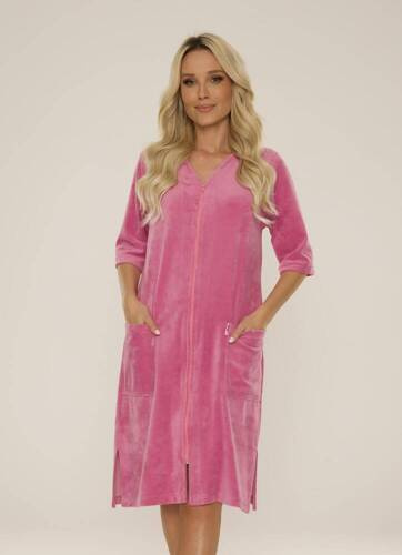 Велюровий халат жіночий Welur 431 Forex, - верес