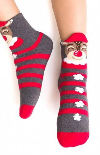 Дитячі махрові шкарпетки Art.096  Steven 038, - сірий меланж