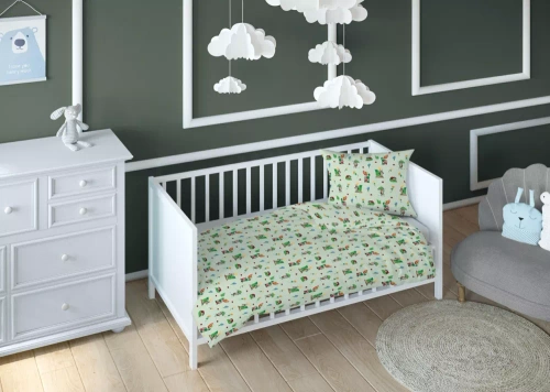 Дитяча бавовняна постільна білизна Країна снів 3807 C Kraina Snów biedronki Karo