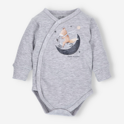 Боді на запах з органічної бавовни ABN-4622/SZM Space Tour Nini сірий