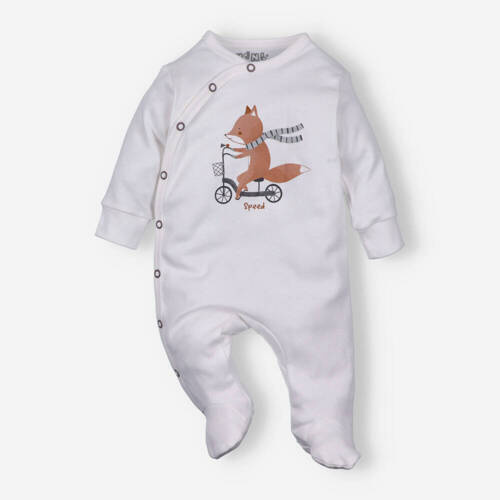 Дитячий чоловічок з органічної бавовни Cute Cars Nini екрю