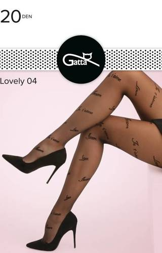 Lovely wz.01 Rajstopy 20 den Gatta - nero-red