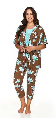 2715 Халат жіночий бавовна Marija Taro -коричневий