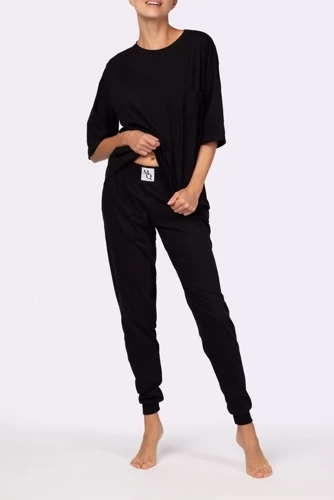 Піжама жіноча Homie shortsleeve Mona, black