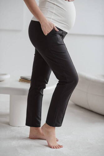Класичні штани для вагітних GraceFit Mama Milk&Love, - графітний