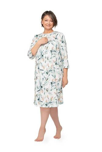 Нічна сорочка жіноча 204 Bogna II на гудзиках Martel, - бірюзовий