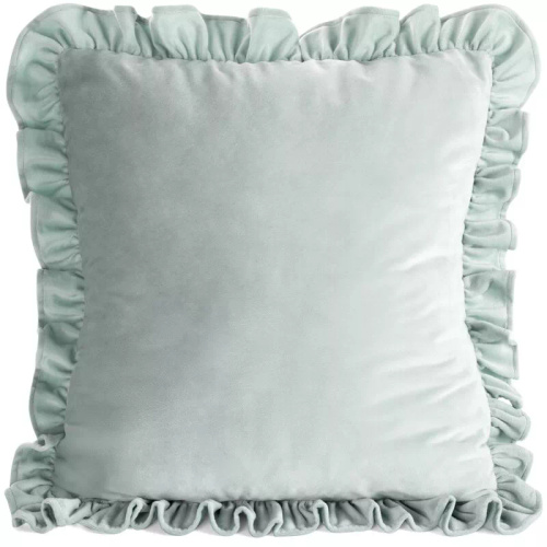 Наволочка Brenda 45x45 шавлія оксамит Eurofirany з рюшами sage