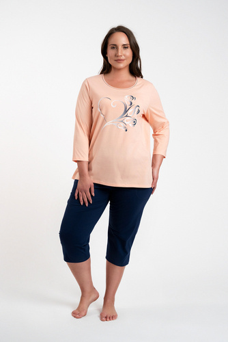 Піжама жіноча Arietta рукав 3/4 Italian Fashion, - лососевий