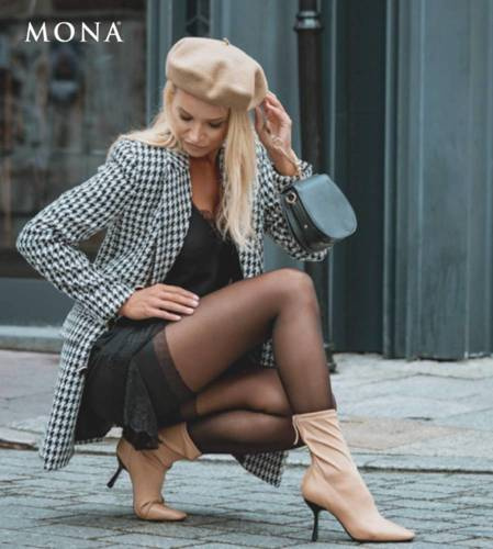 Push-up Колготки жіночі 20 den Mona, - nero, з легкою корекцією