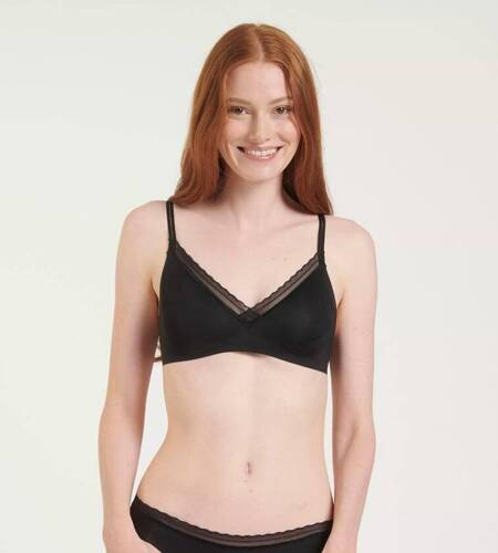Zero Feel Lace Top Sloggi - cacao
