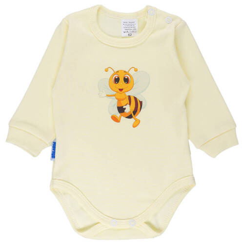 Дитяче боді Pszczółka з довгим рукавом Martex, - жовтий