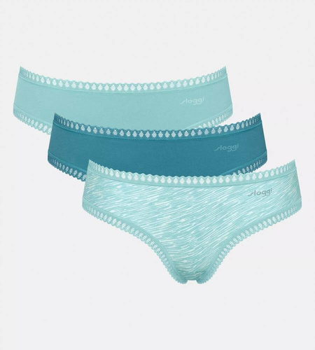 Набір трусиків, хіпстери жіночі 3шт. GO Crush C3P Hipster Sloggi - V007 бірюзовий