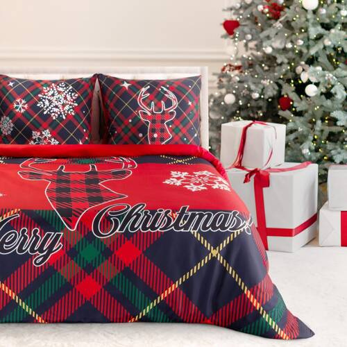 Комплект постільної білизни  з мікроволокна Dasher Олень Eurofirany, - червоний