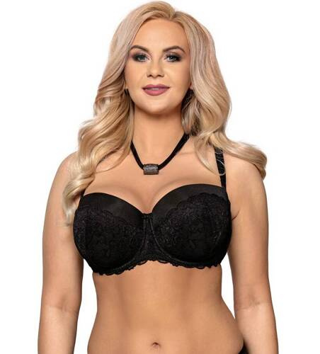 Бюстгальтер балконет VB-235 bardotka Vena, - чорний