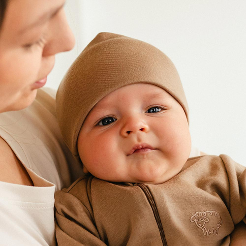 Шапочка для немовлят меріно Eevi 100% вовна м’яка дихаюча