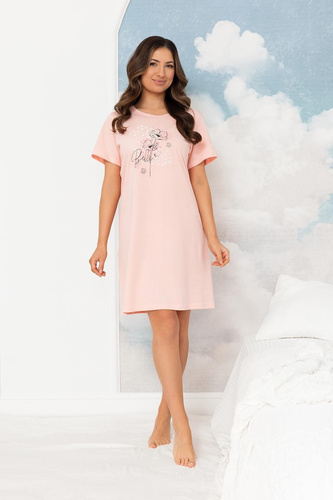 Нічна сорочка Regina 2002 бавовна короткий рукав принт комфорт