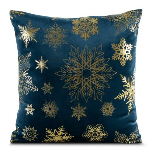Декоративна наволочка Joy 2 Сніжинки Eurofirany - темно-синій