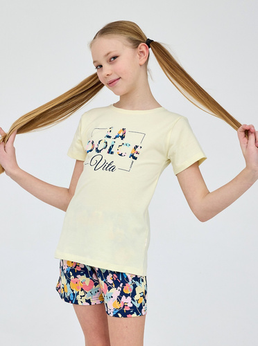 Піжама для дівчинки Hug Me Cornette – 100% бавовна, ведмедики, шорти