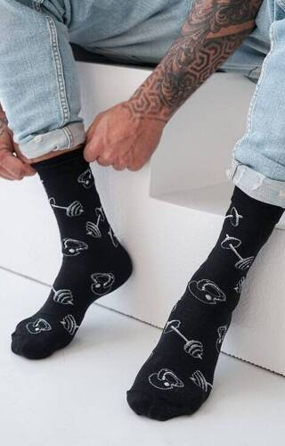 Чоловічі шкарпетки Тренажерний зал Avangard 0125-110 Milena,- чорний