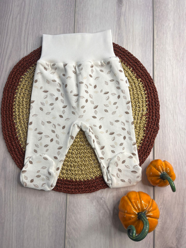 Бавовняні напівповзунки Mamatti PD15420 листочки – з м’якою резинкою