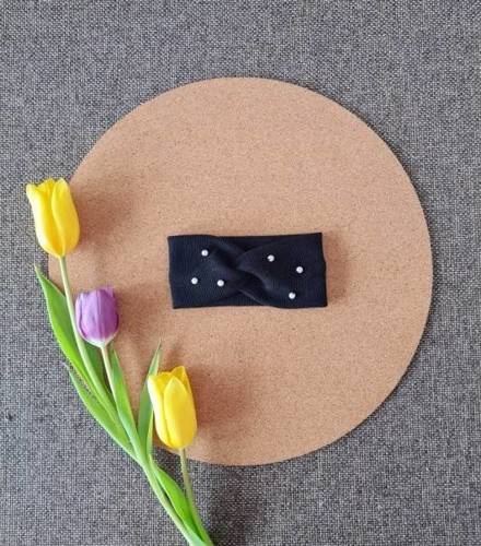 Пов'язка на голову для дівчинки 16DC Marija, - чорна