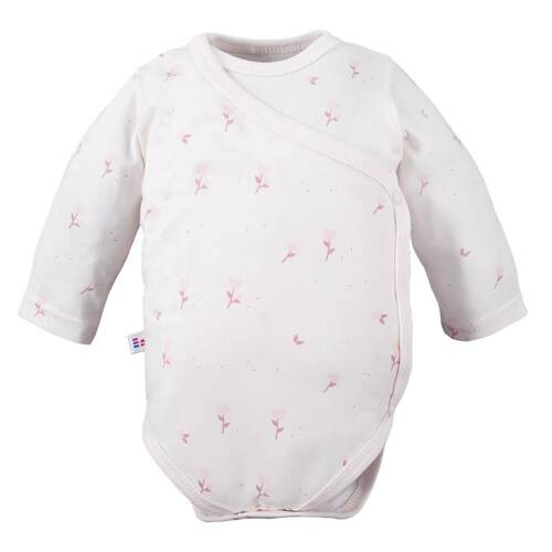 Дитяче боді з довгим рукавом Eevi, -кремовий\квіточки