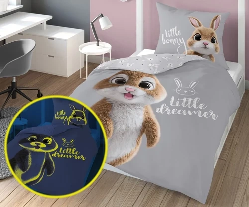 Комплект постільної білизни, що світиться в темряві Кролик 4635 A Fluo 35 Detexpol