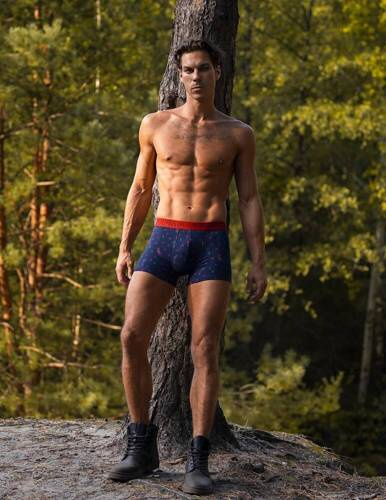 Набір трусів-боксерок чоловічих 2шт. M-1053 SZG Lama, - червоний/темно-синій