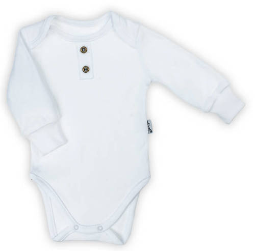 Дитяче боді з довгим рукавом 163546 "Magia Świąt" Nicol, - білий