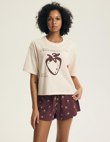 Піжама Henderson Evika 44474 – бавовна, полуниці, шорти