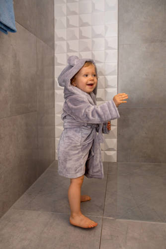 Халат дитячий з вушками Teddy ByShelly -світло-сірий