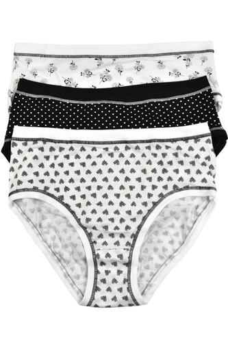 Cotonella 3363 MIDI-2H100 – бавовняні жіночі трусики, 3 шт., класичний крій і щоденний комфорт