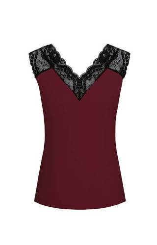 Піжамний топ Margot Mix&Match Koronka  Nipplex, - бургунді