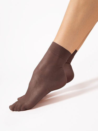 Шкарпетки Fiore C 1100 Maja 15 den гладкі lycra 2 пари- mocca