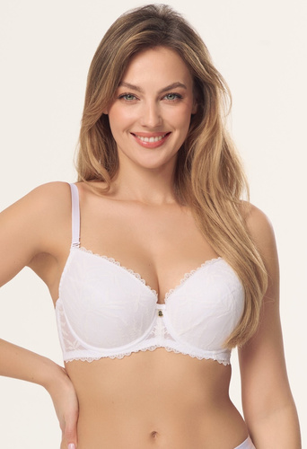 Бюстгальтер Push-Up Petra BP16 Mefemi by Nipplex – білий, мереживо, акцент декольте