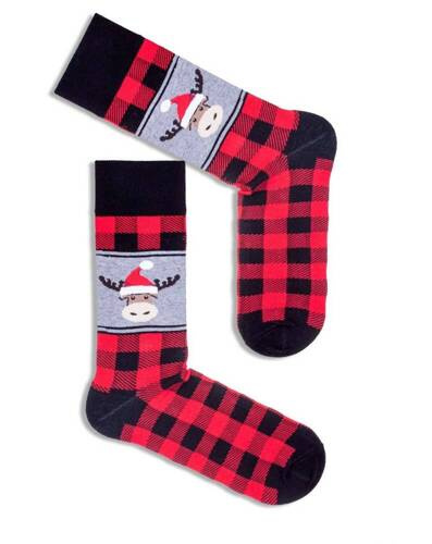 Чоловічі новорічні шкарпетки 1290 Milena ,-  15 червоний