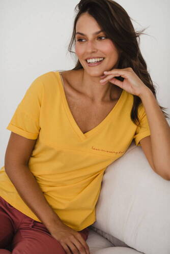 Кофта для вагітних і годуючих жінок M-Shirt V-neck Milk&Love, - banana