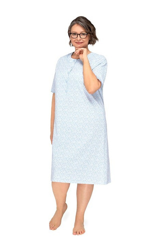 Нічна сорочка жіноча 263 Basia I на ґудзиках Martel,- блакитний