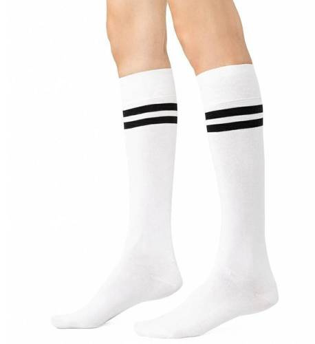 Підколінки жіночі Смужки Art.072 Steven, - білий