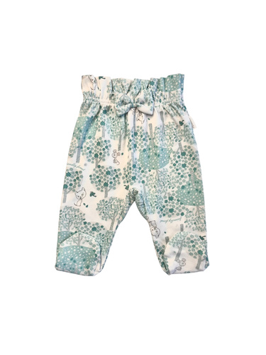 Дитячі півповзунки з високою талією Mamatti PG15115 – білі з візерунком, бавовнян