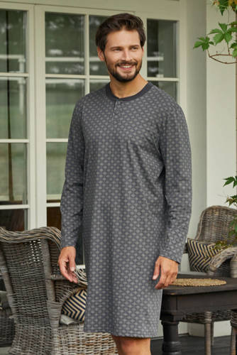 Чоловіча нічна сорочка Balmer Italian Fashion  графіт