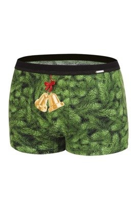 Чоловічі труси-боксерки святкові 007/52 Bells Merry Christmas Cornette, - зелений