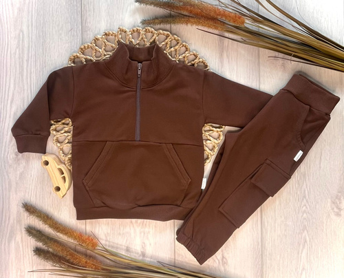 Дитячі штани Mamatti SJ18 джоггери шоколадного кольору – зручні та стильні