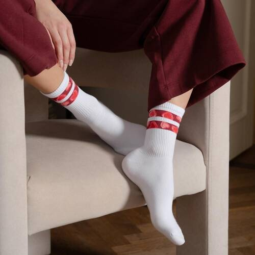 Шкарпетки жіночі Art.136 Walentynkowe Steven, - 119 білий