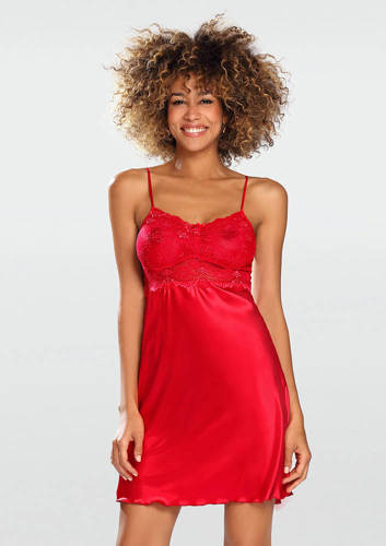 Сатинова нічна сорочка Tora Halka DKaren, - червоний